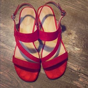 Red flat dress Sandal by Violet & Red
